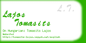 lajos tomasits business card